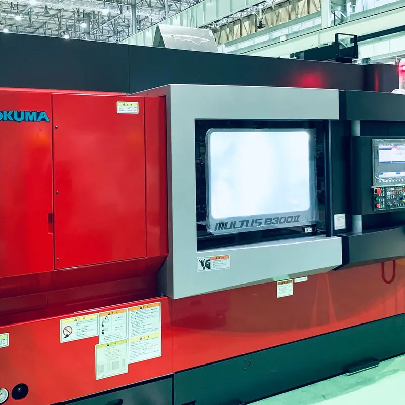 OKUMA MULTUS B300IIW, Simultaneous 5-axis multitasking NC lathe at Take Parts Factory, Toyokawa, Japan