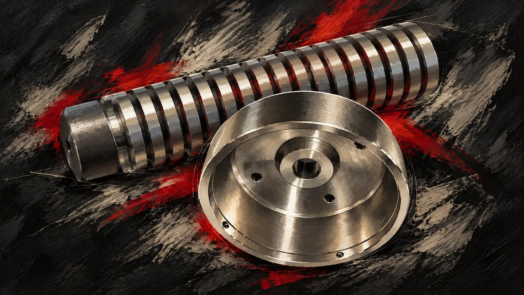 Precision parts machined on an NC lathe